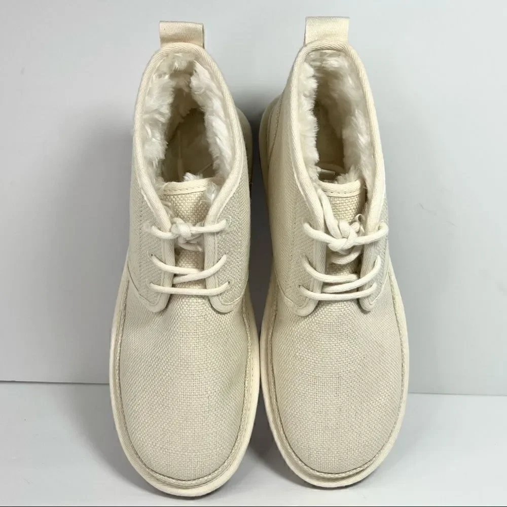 UGG Neumel Mens Hemp Canvas Chukka Boots Natural Off White‎ 9 1117613